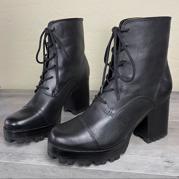 NWOB SCHUTZ Jeannie Lace-Up Platform Boot, Black - Picture 5 of 15